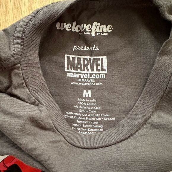 Marvel Deadpool Mens Taco Expressions Funny Charcoal Shirt Size Medium - Picture 3 of 5